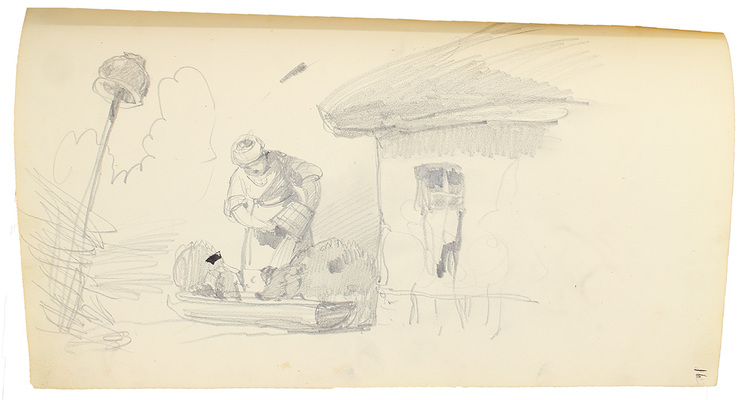 Штернберг Василий Иванович. Альбом рисунков с пейзажами, портретами и набросками 